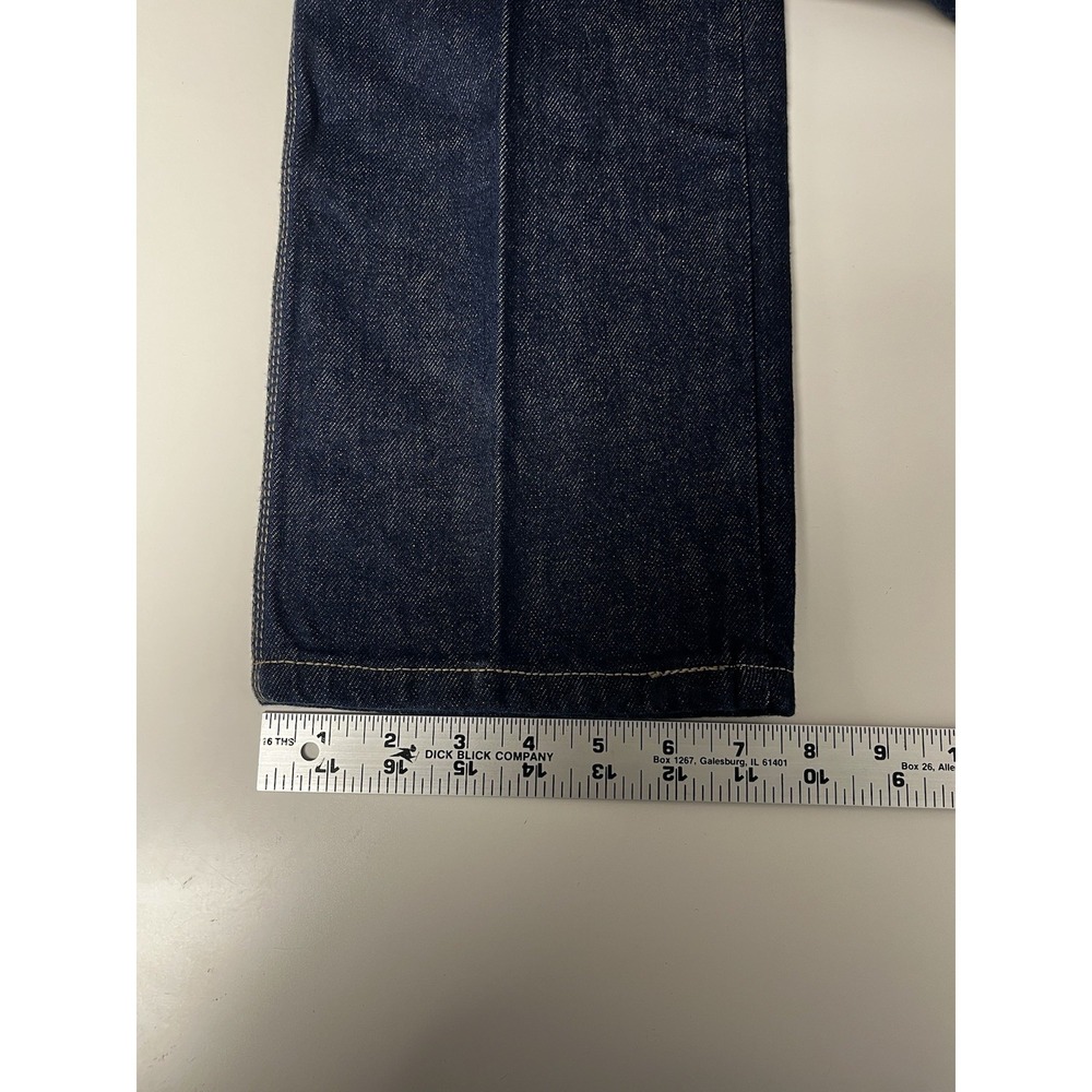 VTG 70s Calvin Klein Jeans High Rise Straight Leg Dark Wash Sz 11 / 26 NEW! - Picture 12 of 13